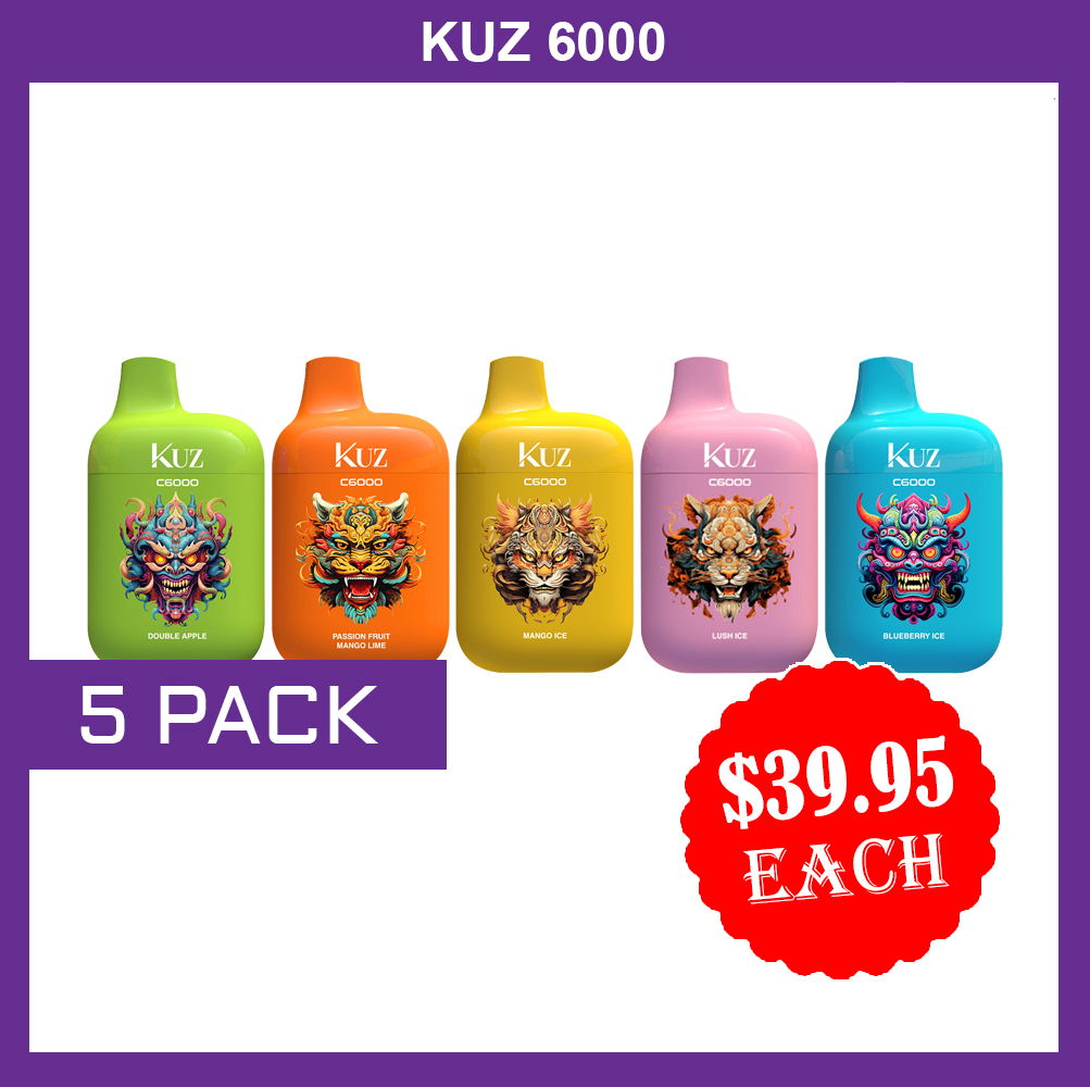 KUZ - 6000 PUFFS - 5 PACK — Buy Online Australia | Buy Vape Online