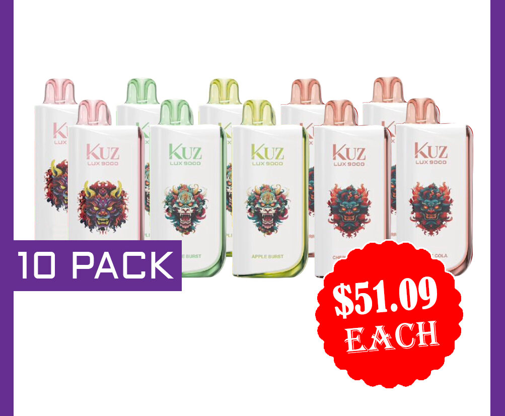 KUZ LUX 9000 PUFFS - 10 PACK — Buy Online Australia | Buy Vape Online