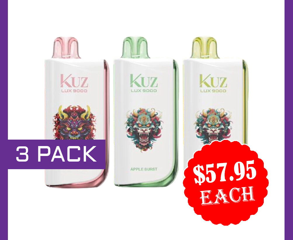 KUZ LUX 9000 PUFFS - 3 PACK — Buy Online Australia | Buy Vape Online