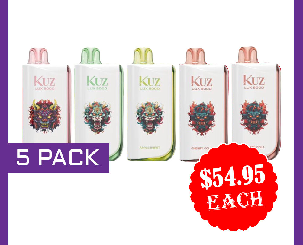 KUZ LUX 9000 PUFFS - 5 PACK — Buy Online Australia | Buy Vape Online
