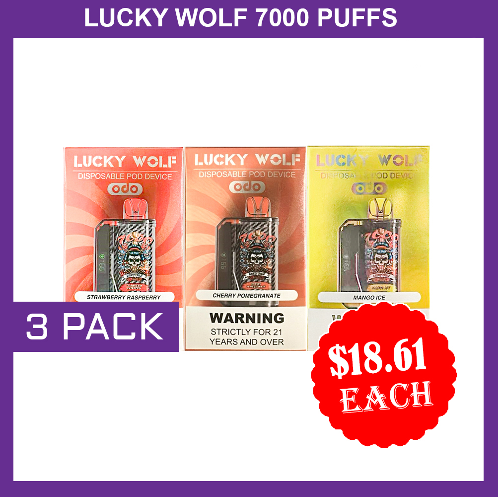 LUCKY WOLF 7000 PUFFS - 3 PACK — Buy Online Australia | Buy Vape Online