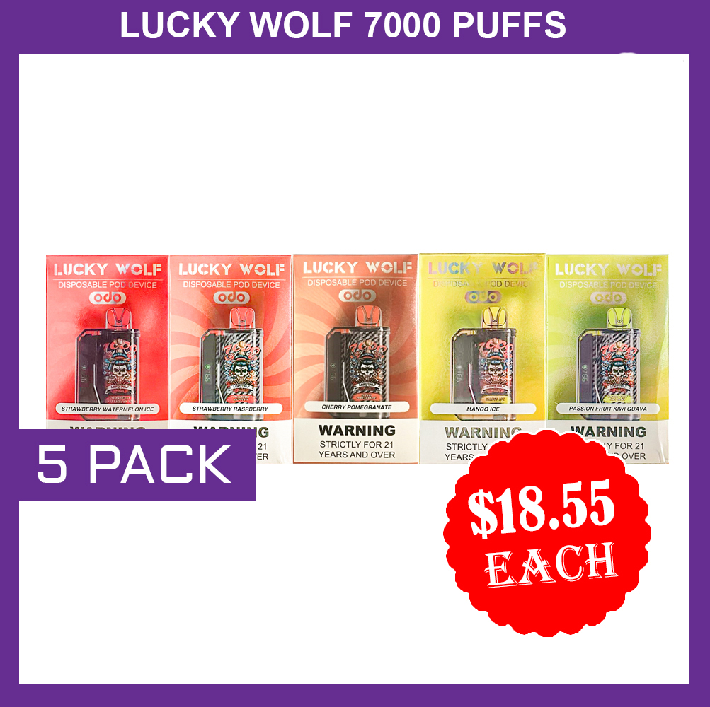 LUCKY WOLF 7000 PUFFS - 5 PACK — Buy Online Australia | Buy Vape Online