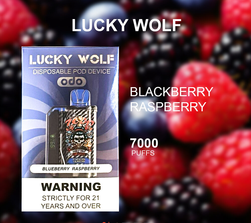 LUCKY WOLF BLUEBERRY RASPBERRY - 7000 PUFFS — Buy Online Australia | Buy Vape Online