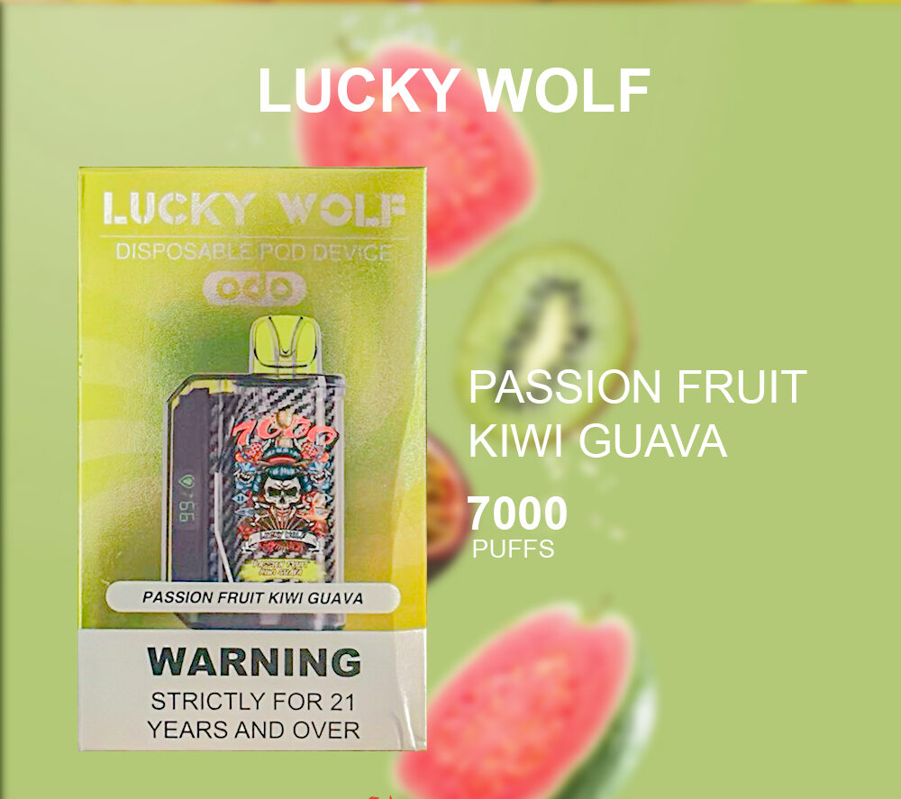 LUCKY WOLF PASSION FRUIT KIWI GUAVA - 7000 PUFFS — Buy Online Australia | Buy Vape Online