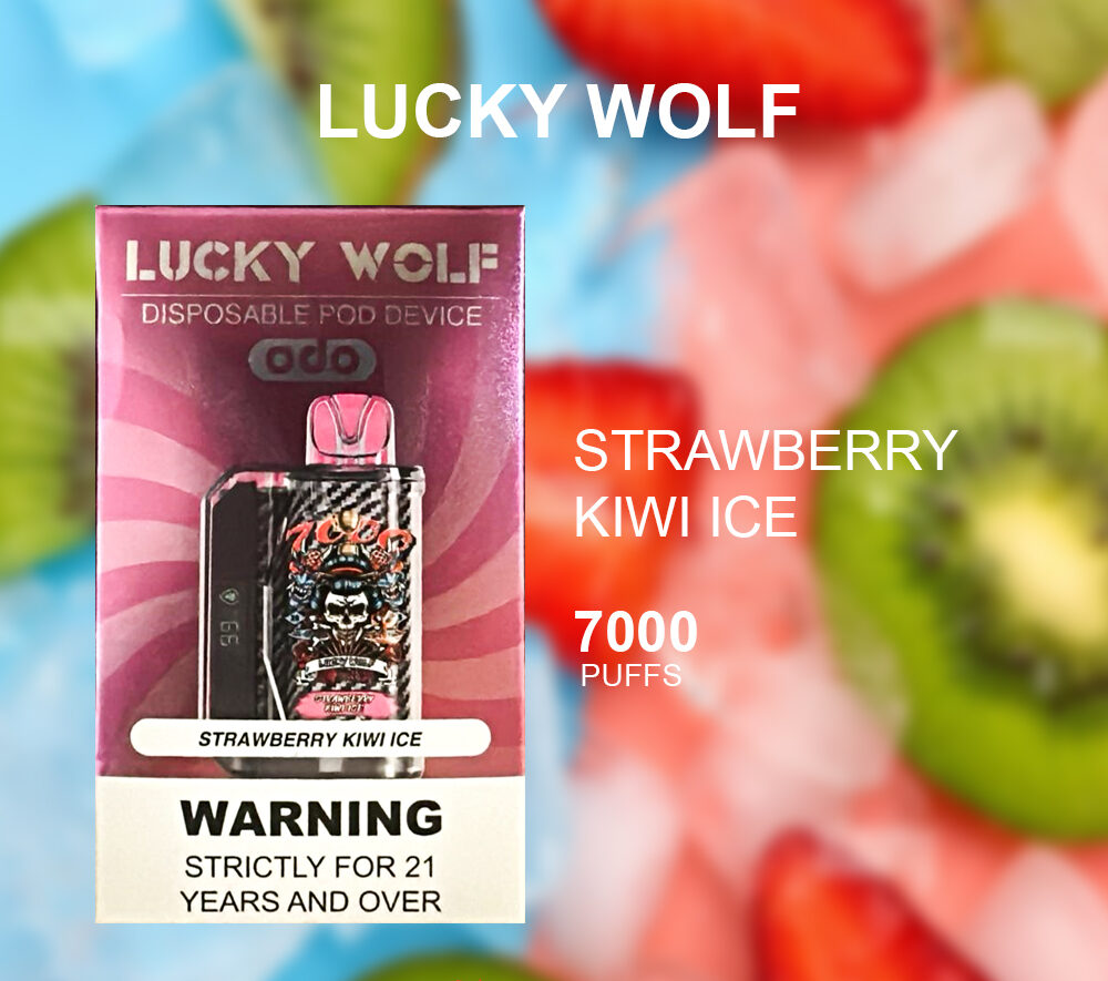 LUCKY WOLF STRAWBERRY KIWI ICE - 7000 PUFFS — Buy Online Australia | Buy Vape Online