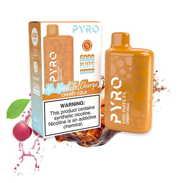 PYRO 6000 Puffs Cherry Cola — Buy Online Australia | Buy Vape Online