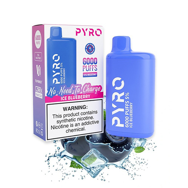 PYRO 6000 Puffs Ice Blueberry — Buy Online Australia | Buy Vape Online