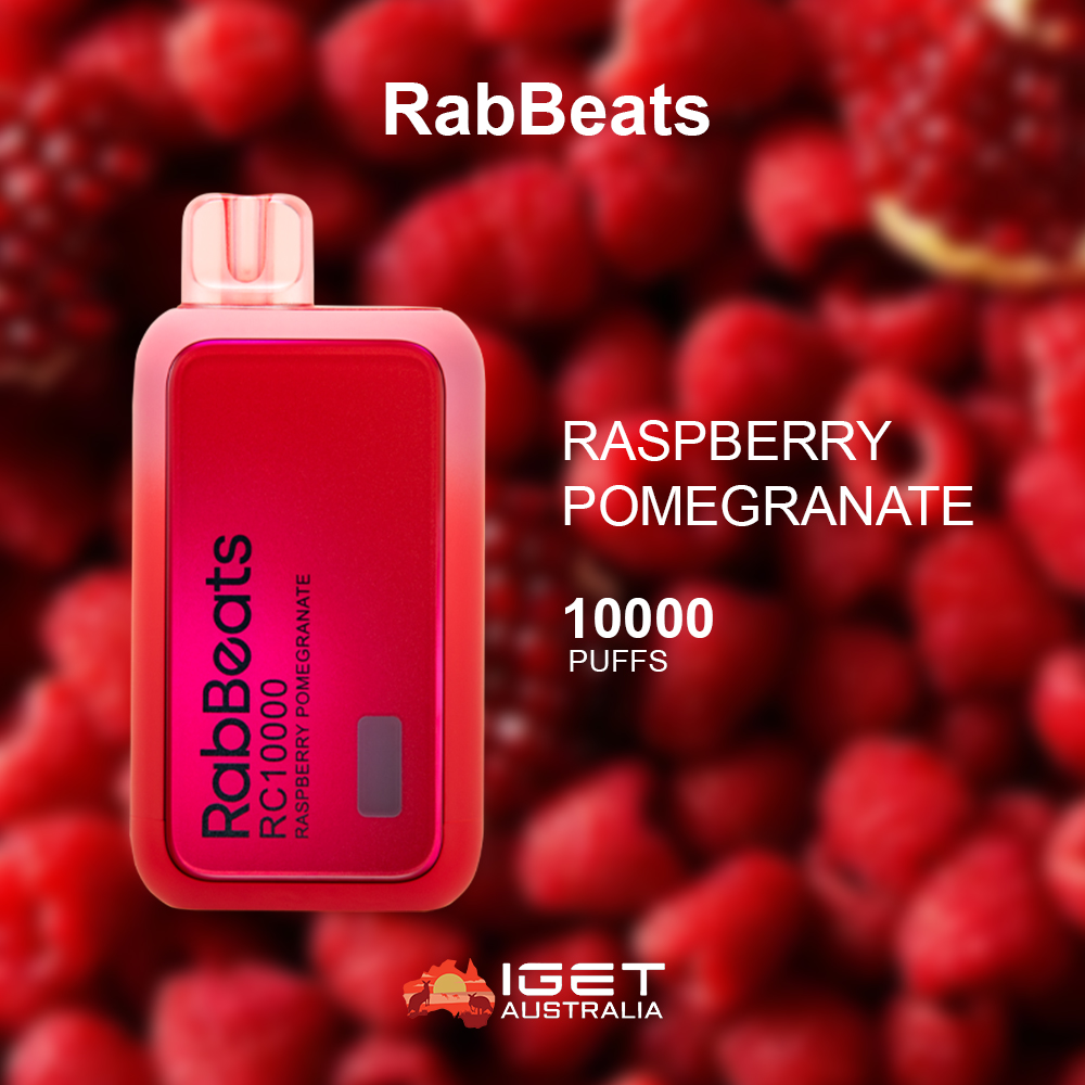 RABBEATS BAR RASPBERRY POMEGRANATE - 10000 PUFFS — Buy Online Australia | Buy Vape Online