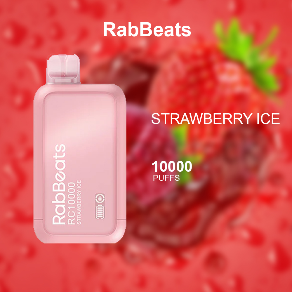 RABBEATS BAR STRAWBERRY ICE - 10000 PUFFS