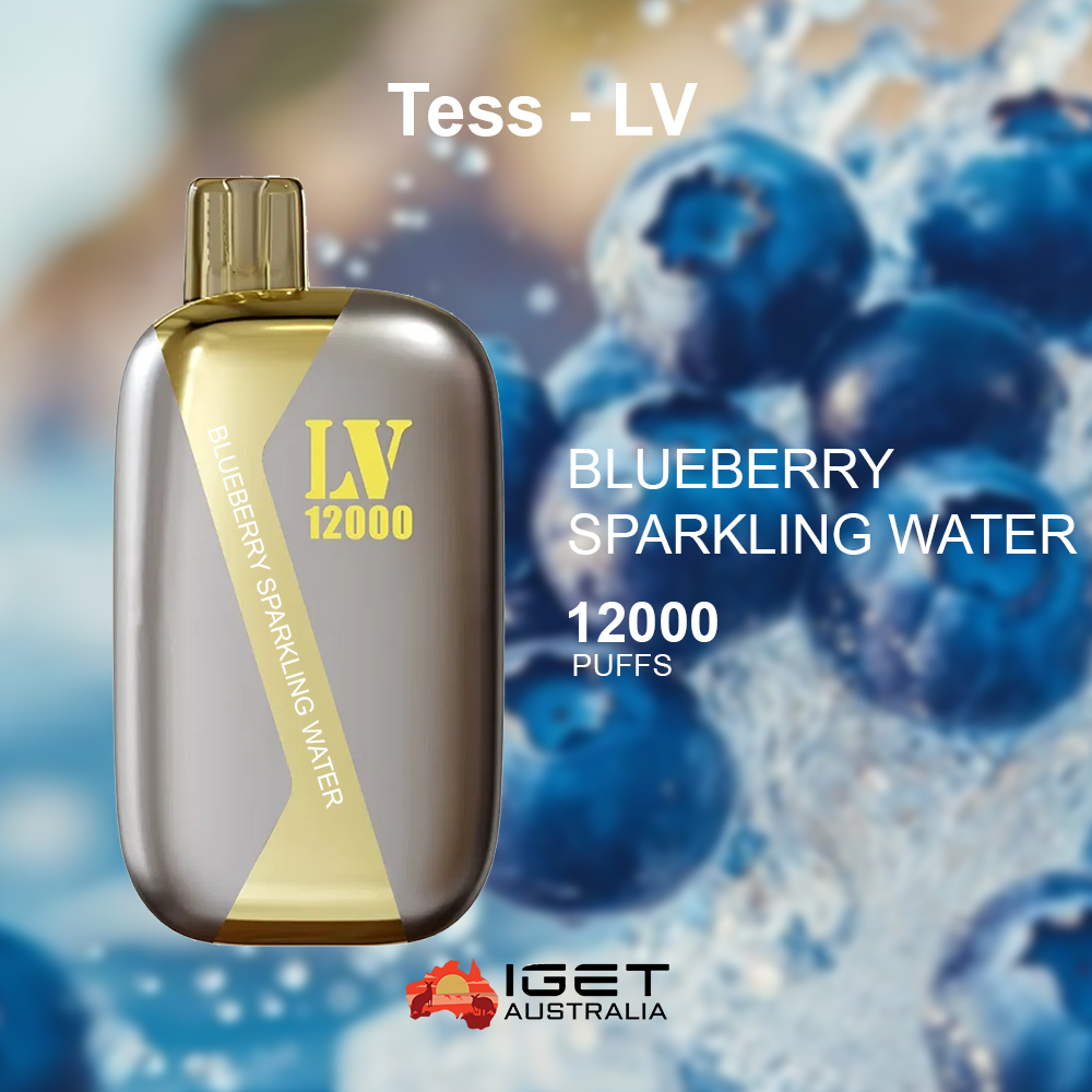 TESS - LV BLUEBERRY SPARKLING WATER - 12000 PUFFS — Buy Online Australia | Buy Vape Online