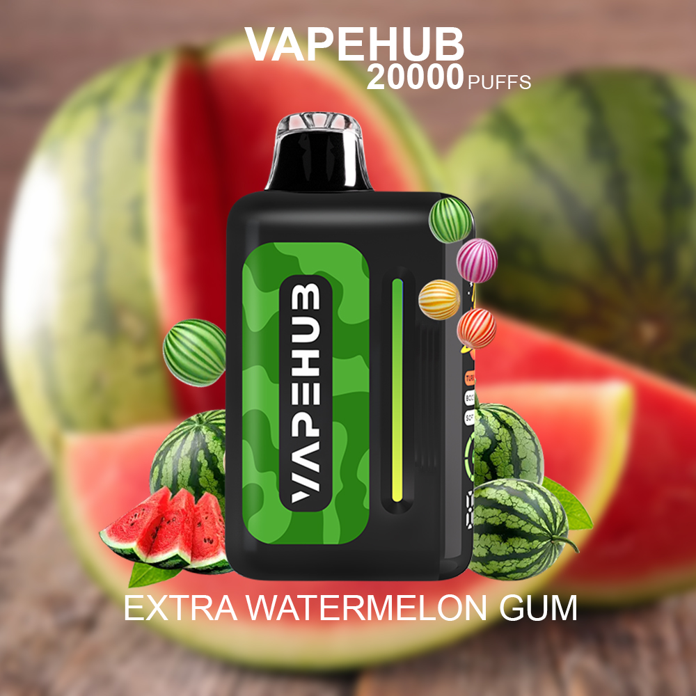 VAPEHUB EXTRA WATERMELON GUM - 20000 PUFFS — Buy Online Australia | Buy Vape Online