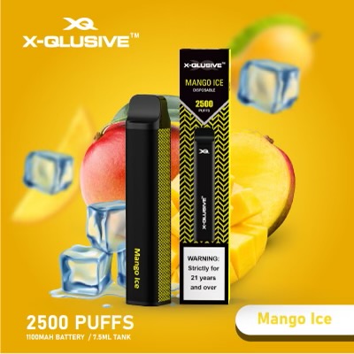 X - QLUSIVE MANGO ICE - 2500 PUFFS — Buy Online Australia | Buy Vape Online