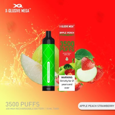 X - QLUSIVE MEGA APPLE PEACH STRAWBERRY - 3500 PUFFS — Buy Online Australia | Buy Vape Online