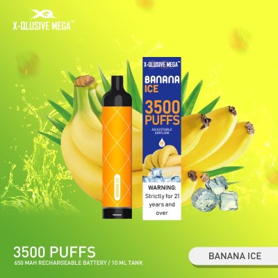 X - QLUSIVE MEGA BANANA ICE - 3500 PUFFS — Buy Online Australia | Buy Vape Online