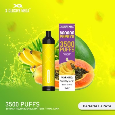 X - QLUSIVE MEGA BANANA PAPAYA - 3500 PUFFS — Buy Online Australia | Buy Vape Online
