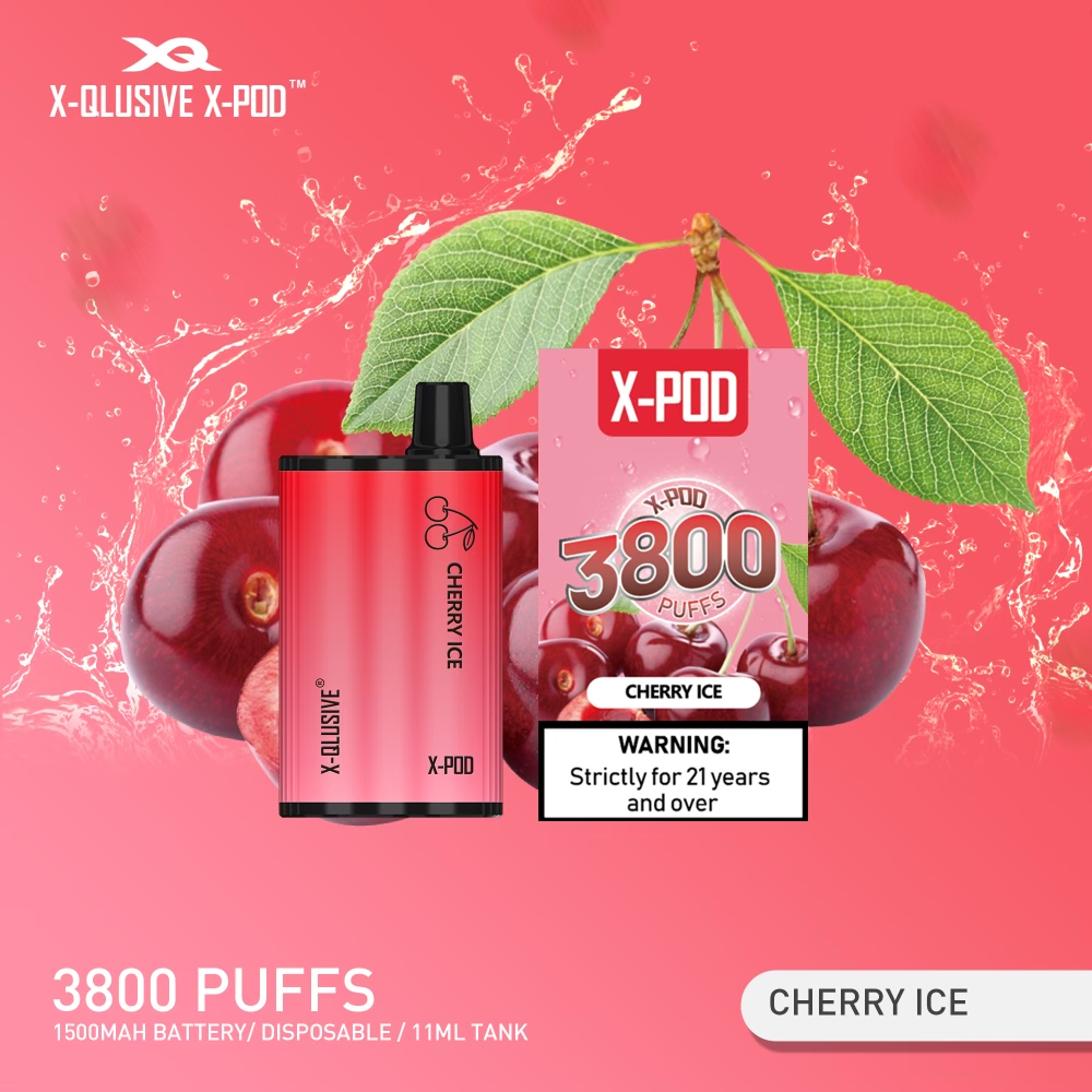 X - QLUSIVE X - POD CHERRY ICE - 3800 PUFFS — Buy Online Australia | Buy Vape Online