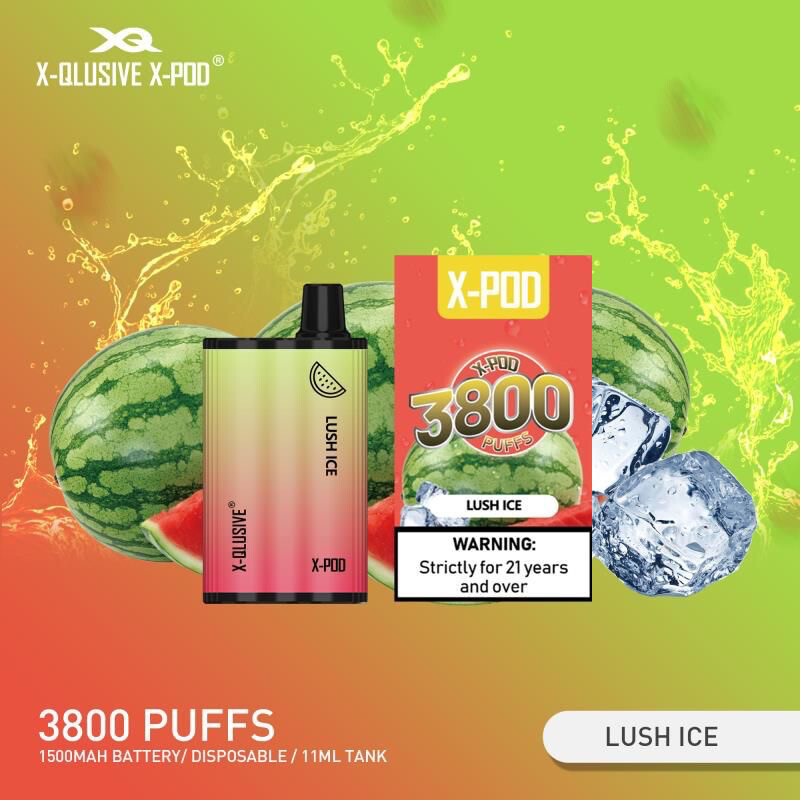 X - QLUSIVE X - POD LUSH ICE - 3800 PUFFS — Buy Online Australia | Buy Vape Online