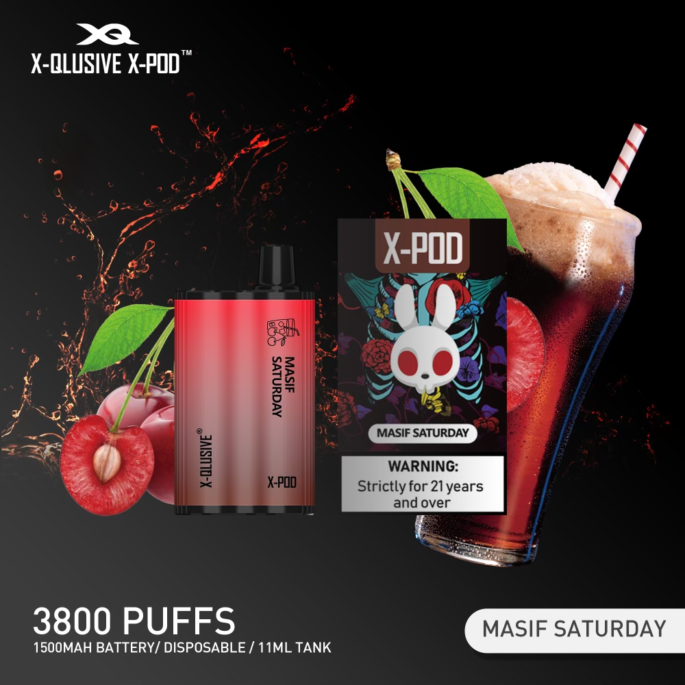 X - QLUSIVE X - POD MASIF SATURDAY (Cherry Cola Ice) - 3800 PUFFS — Buy Online Australia | Buy Vape Online