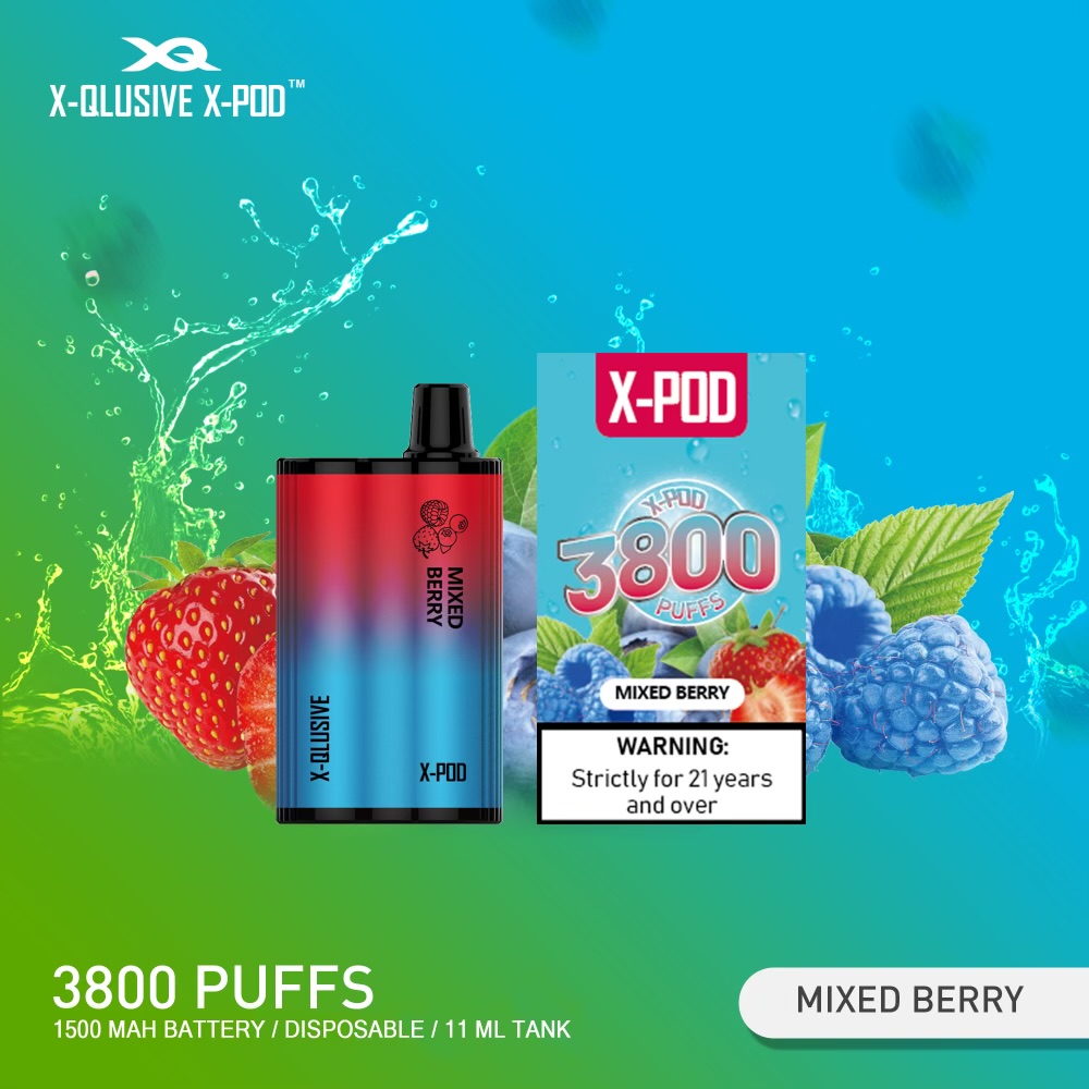 X - QLUSIVE X - POD MIXED BERRY - 3800 PUFFS — Buy Online Australia | Buy Vape Online