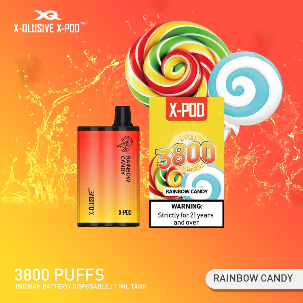 X - QLUSIVE X - POD RAINBOW CANDY - 3800 PUFFS — Buy Online Australia | Buy Vape Online