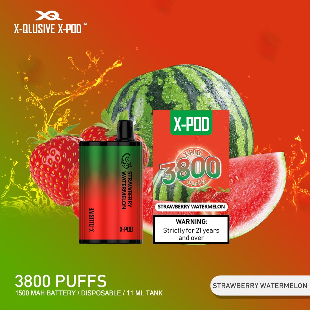 X - QLUSIVE X - POD STRAWBERRY WATERMELON - 3800 PUFFS — Buy Online Australia | Buy Vape Online