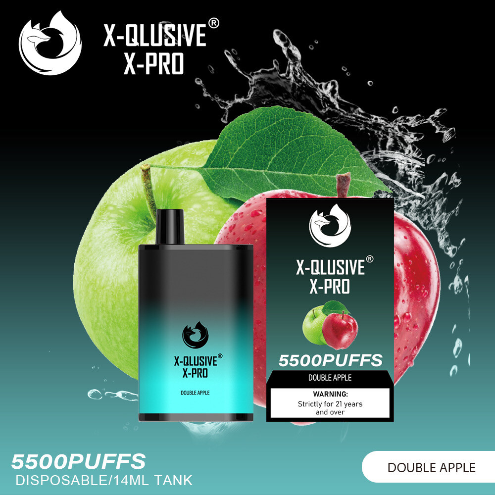 X - QLUSIVE X - PRO DOUBLE APPLE - 5500 PUFFS — Buy Online Australia | Buy Vape Online