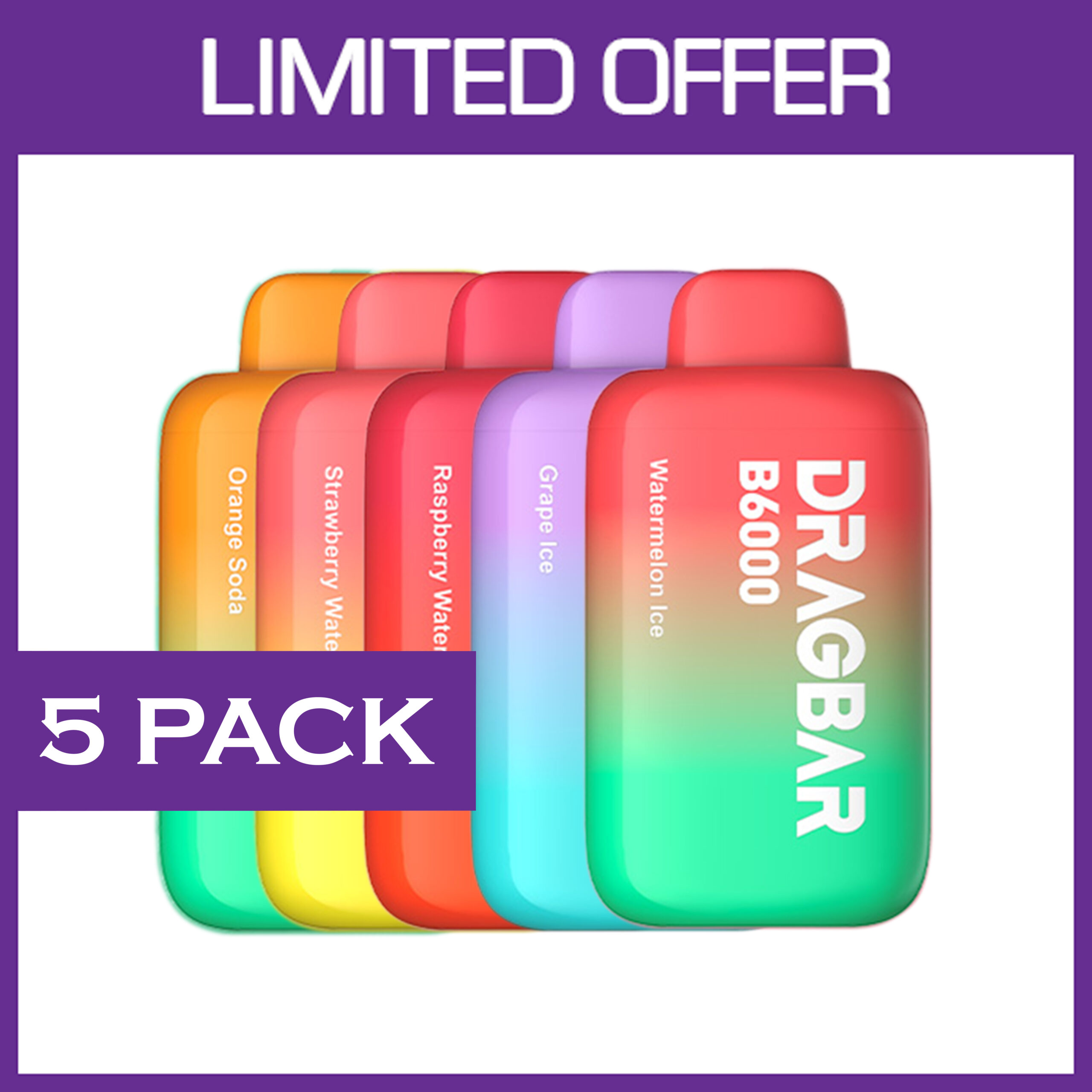 ZOOVOO DRAGBAR - 6000 PUFFS - 5 PACK — Buy Online Australia | Buy Vape Online
