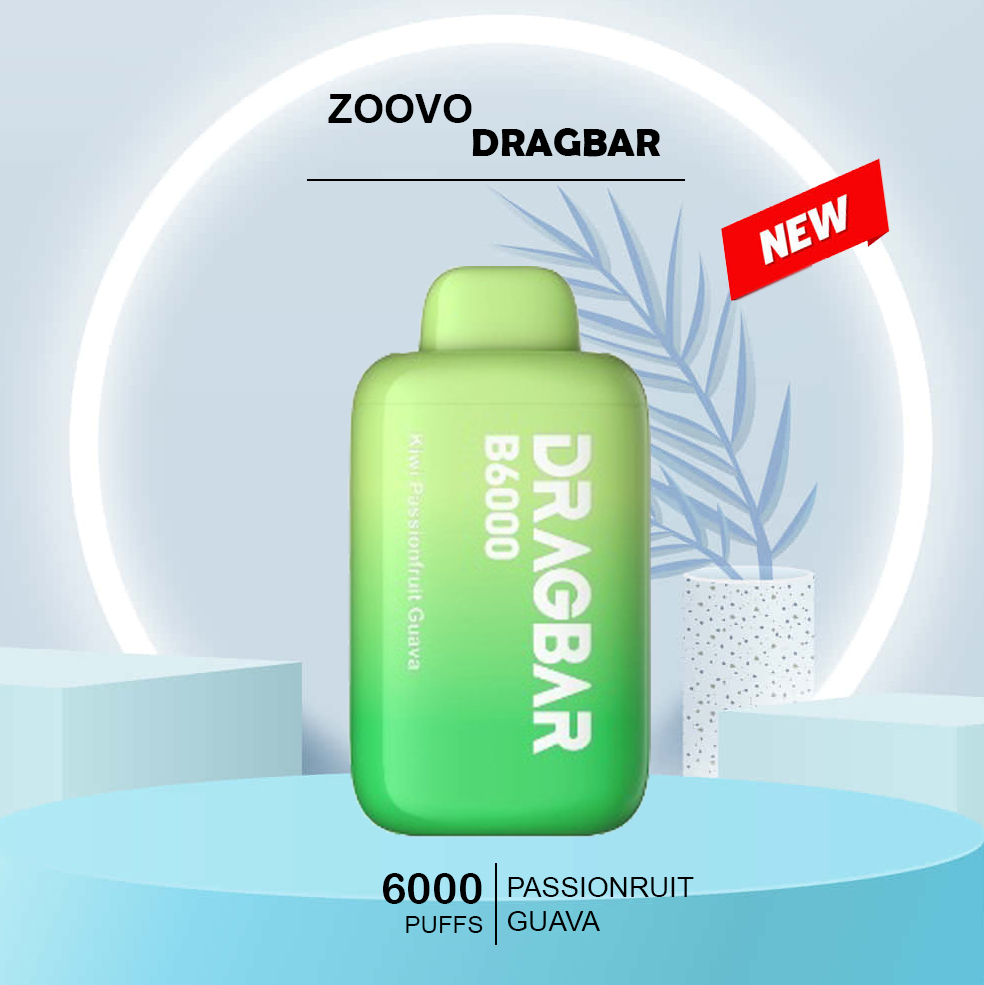 Zoovoo Dragbar Kiwi Passionfruit Guava - 6000 Puffs — Buy Online Australia | Buy Vape Online