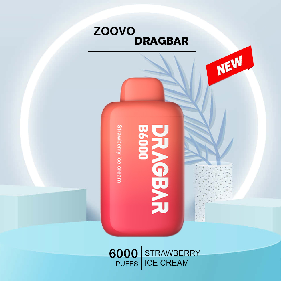 Zoovoo Dragbar Strawberry Ice Cream 6000 Puffs — Buy Online Australia | Buy Vape Online
